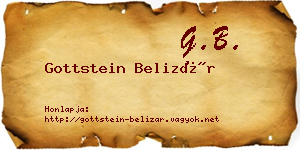 Gottstein Belizár névjegykártya